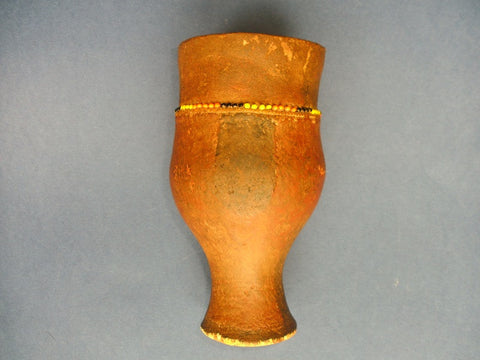 Old East African beaded drinking vessel