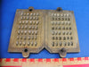 Antique brass false teeth dental mould.